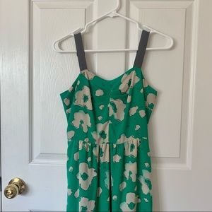 Green Floral Midi Dress